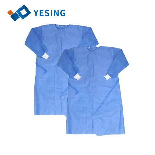 Yesing blouse d’isolement jetable SMS AAMI niveau 1-3 blouse médicale jetable pour un usage hospitalier