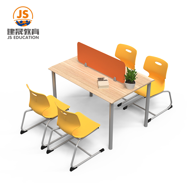 E1级板材环保款式新颖美观学校图书馆课桌椅