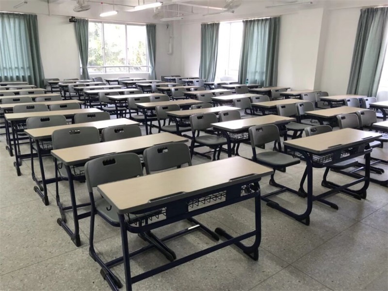 建晟家具合作项目龙岩中学双人课桌椅案例