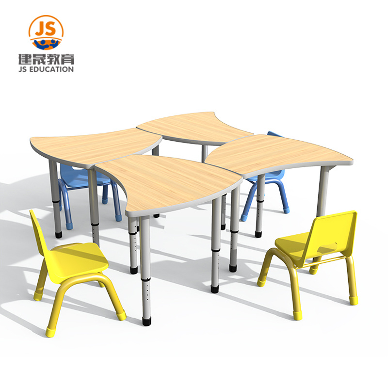 可拼接可升降幼儿园教室课桌椅—HY0575