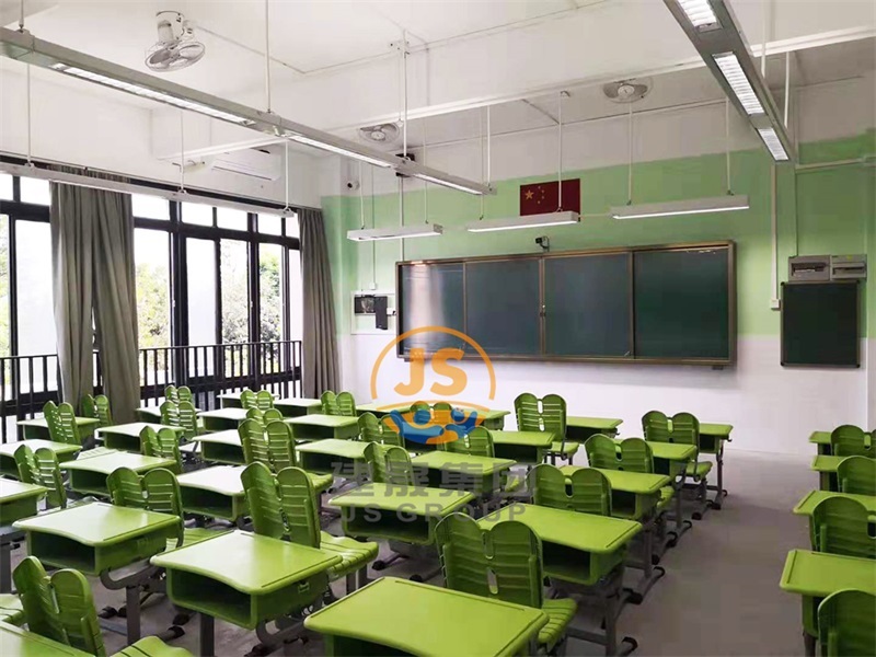 建晟家具合作项目——广州开元学校插拔直杆式升降课桌椅案例