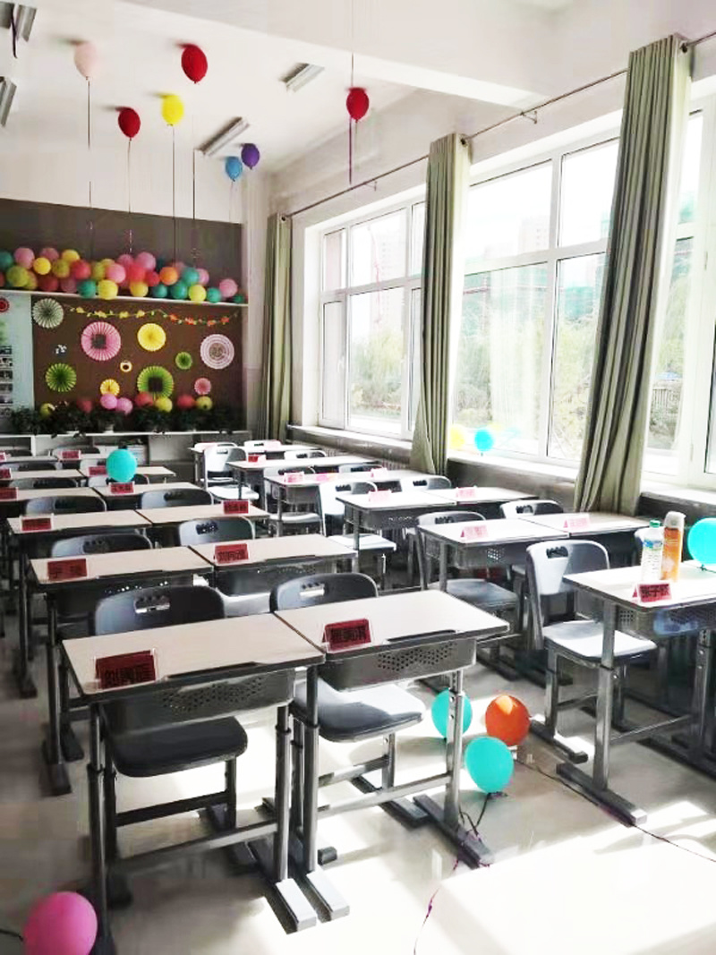 建晟家具合作项目——内蒙古赤峰二中人体工学升降课桌椅案例