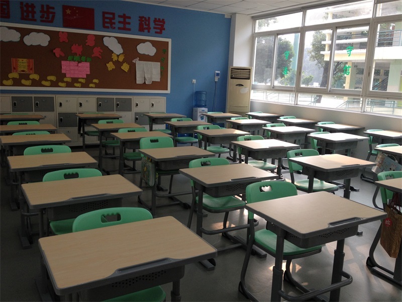 建晟家具合作项目杭州建兰中学课桌椅案例