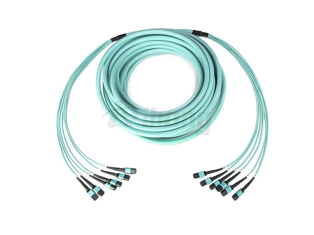 6*12 MPO/MTP-OM3多模72芯预成端主干缆延长线光纤跳线