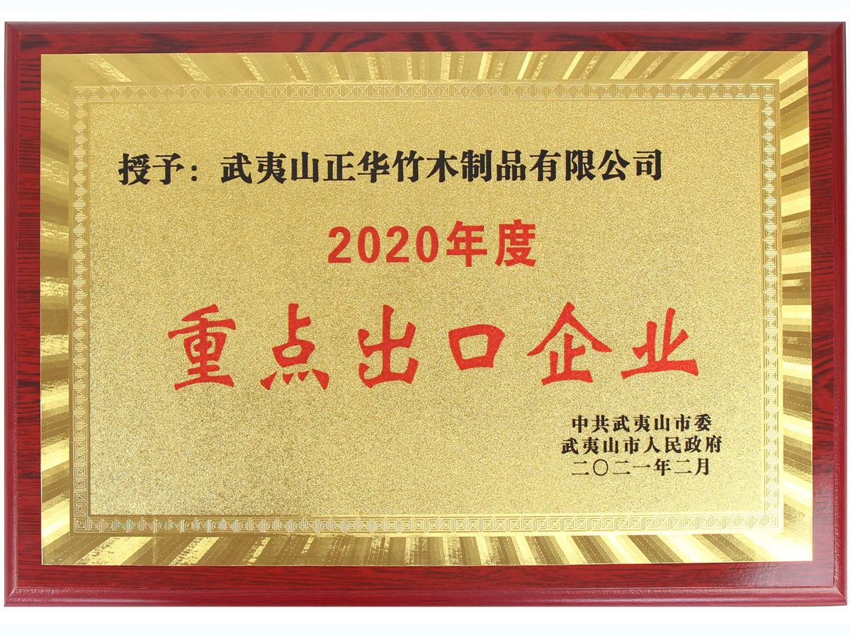 2020年の武夷山市の主要輸出企業