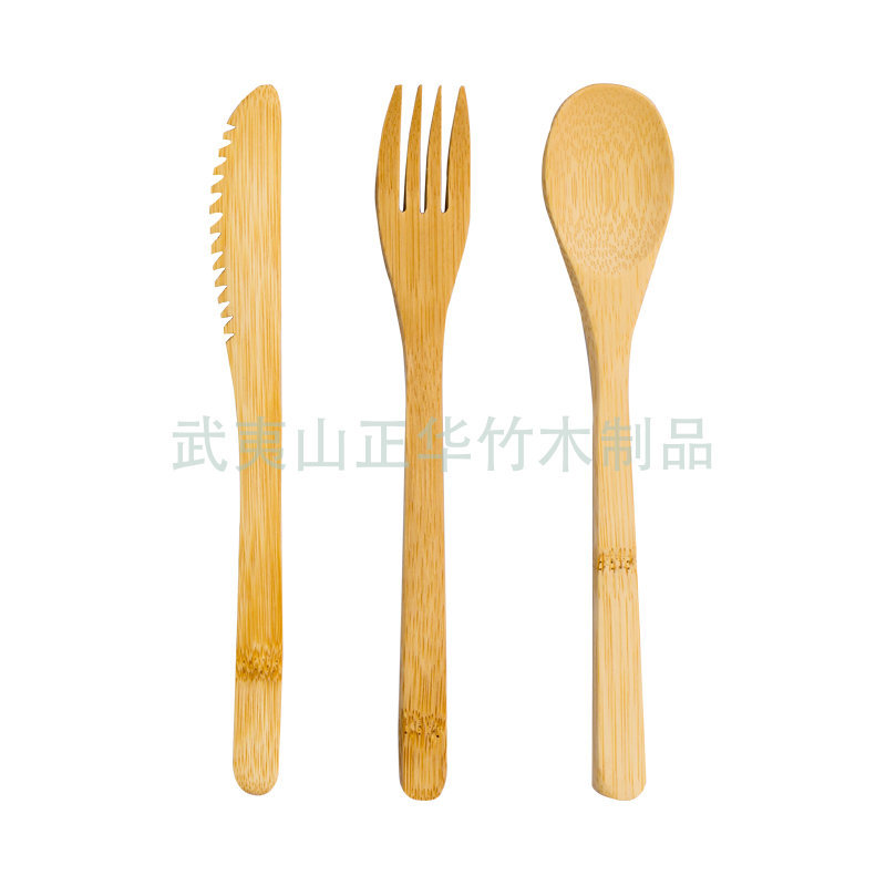 Thick Bamboo Knife And Fork Spoon (Customizable Specifications)