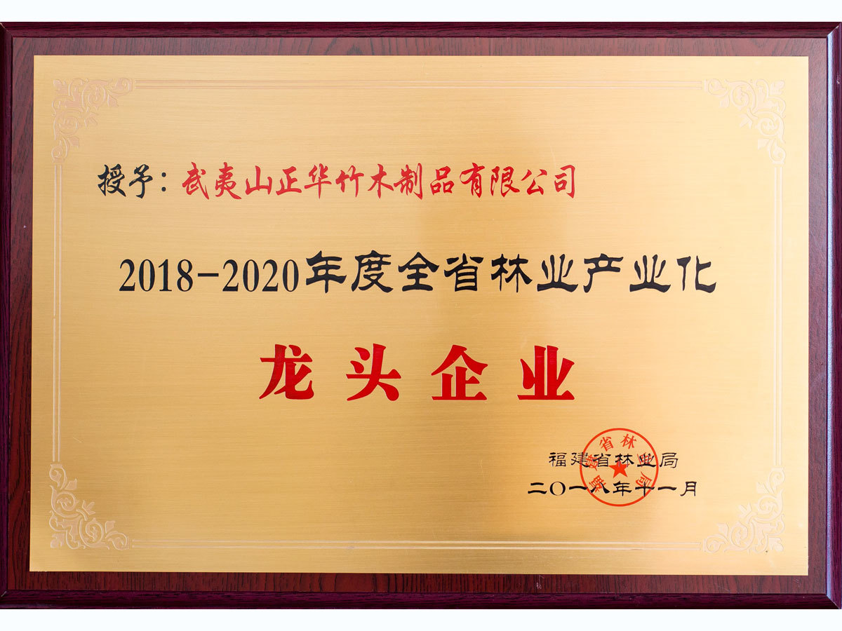 2018-2020 Fujian Provincial Forestry Industrialization Leading Enterprise