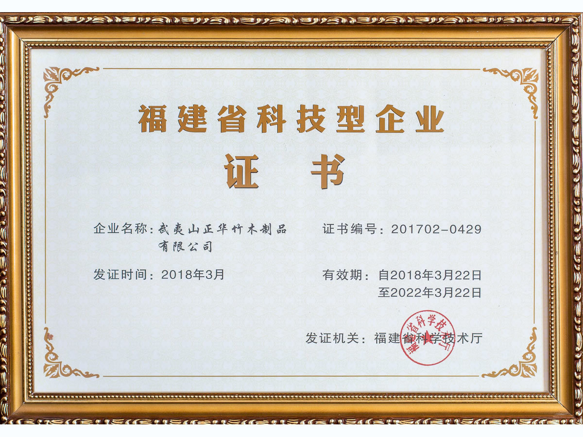 Fujian Science and Technology Enterprise Certificate