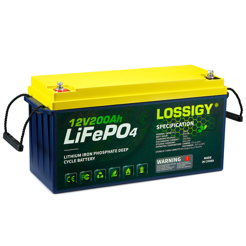 12V 200AH Lifepo4 Battery( Built in 100A BMS, 2560WH)-Lossigy 丨 LifePo4 in  Your Life.