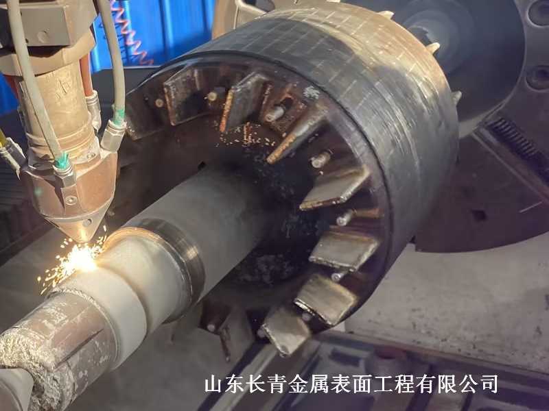 電機轉子軸激光熔覆耐磨噴涂修復