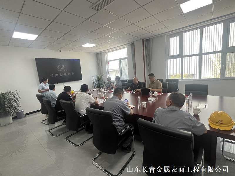 美國客商來訪長青金屬熱噴涂公司交流