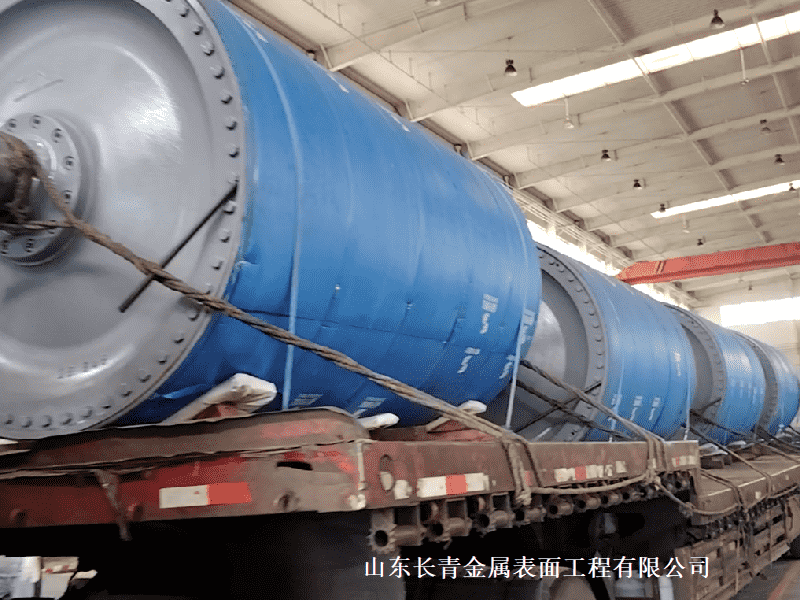 又一批造紙烘缸抵達長(cháng)青金屬熱噴涂公司待噴涂碳化鎢