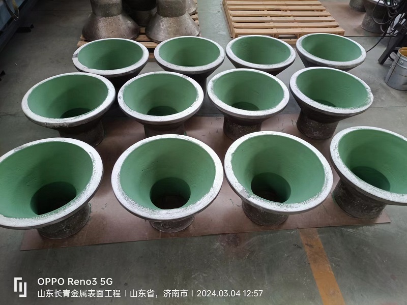 一批新材料行業(yè)螺旋筒噴涂完畢