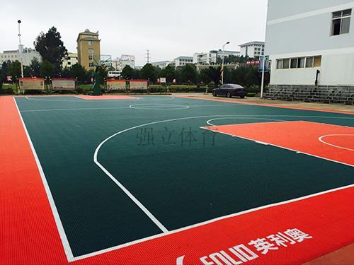 武警云南省邊防總隊22塊懸浮拼裝地板籃球場