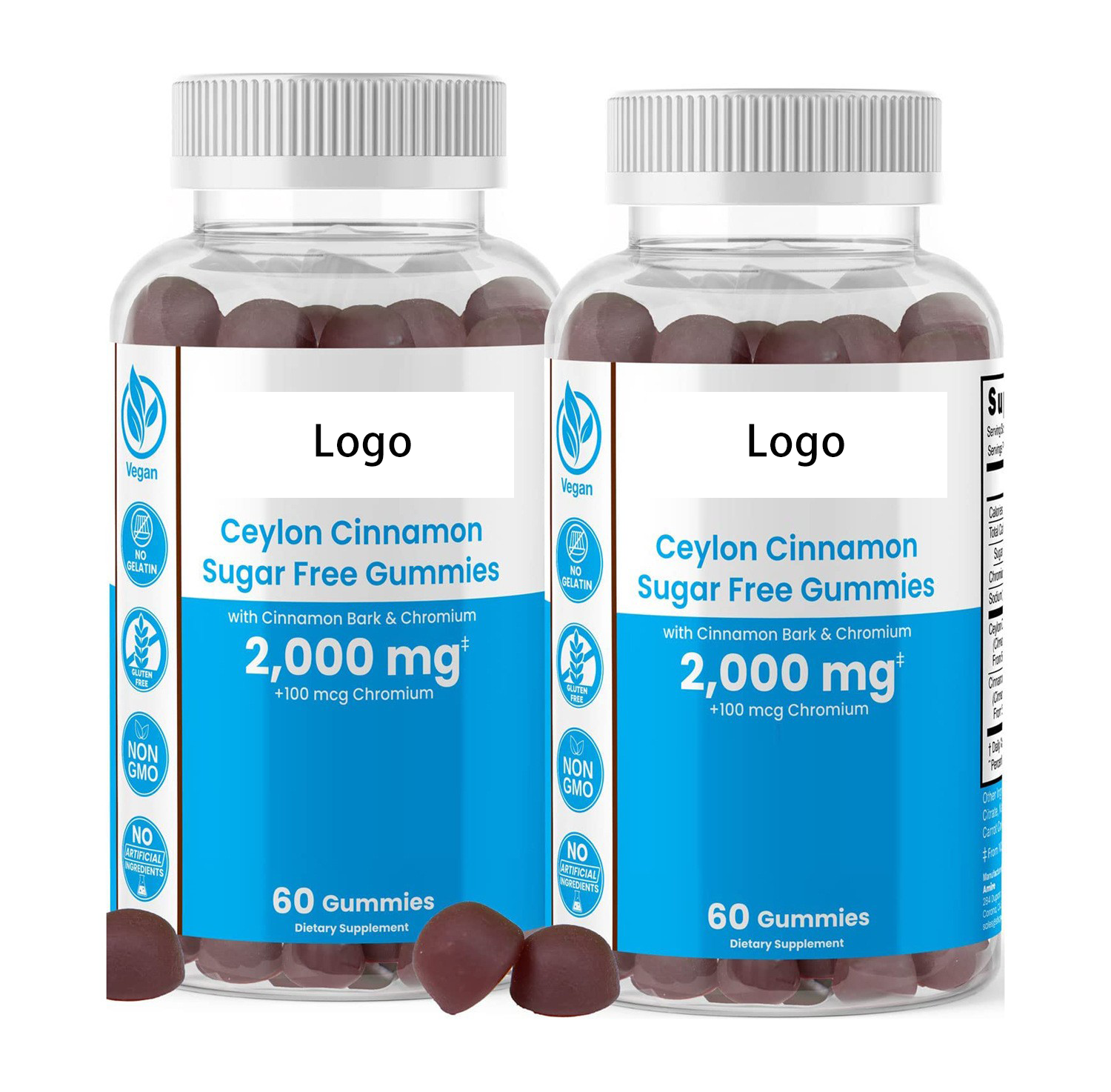Sugar-Free Vegan Ceylon Cinnamon Gummies, Replace Ceylon Cinnamon Capsules & Pills, 120ct