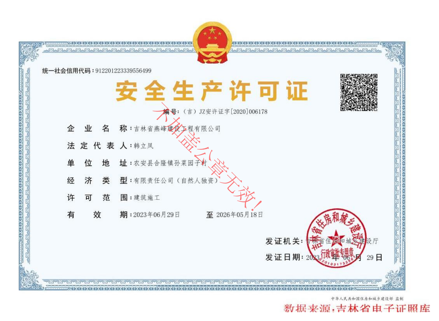 安全許可證