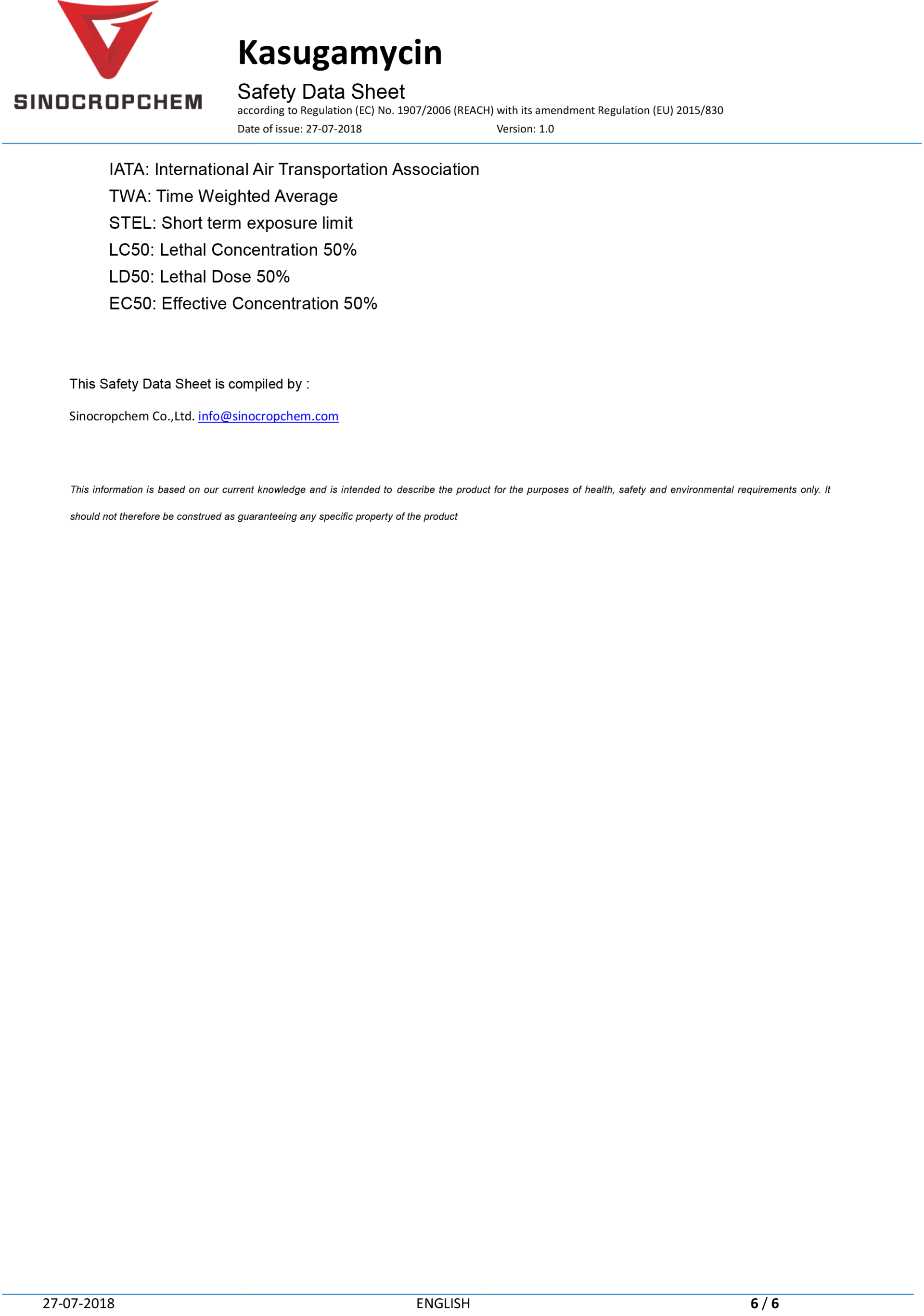 KASUGAMYCIN