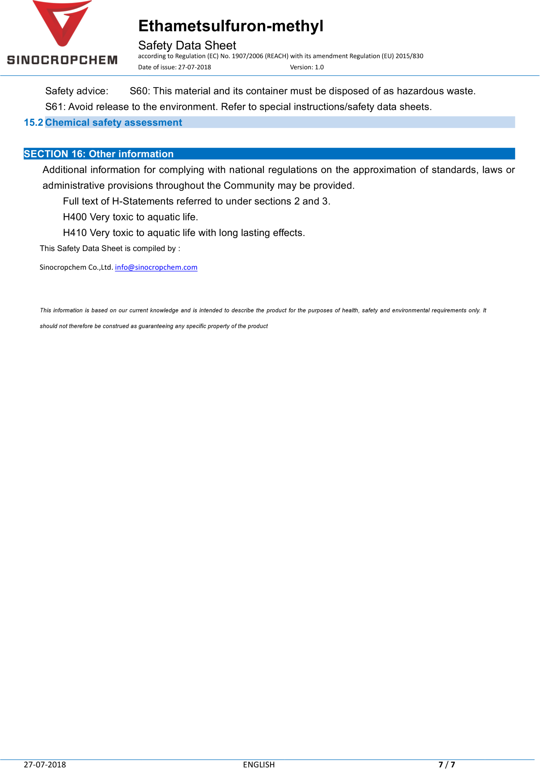ETHAMETSULFURON-METHYL