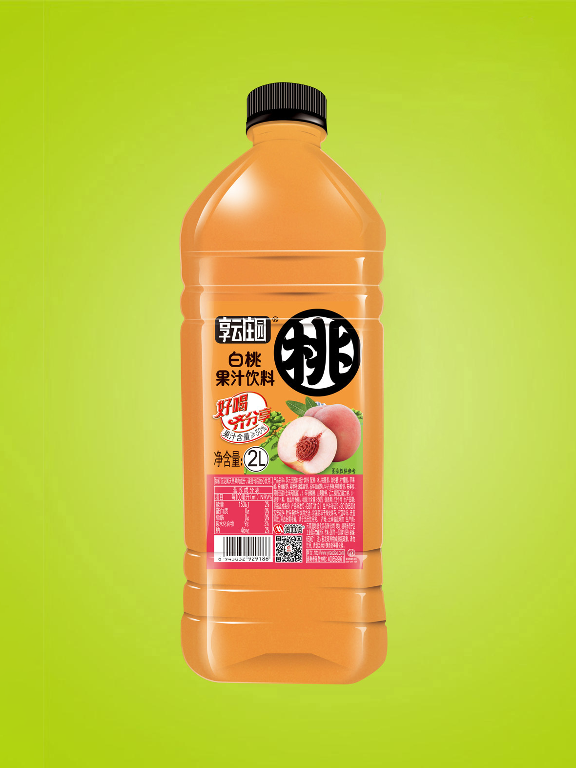 白桃果汁饮料2L