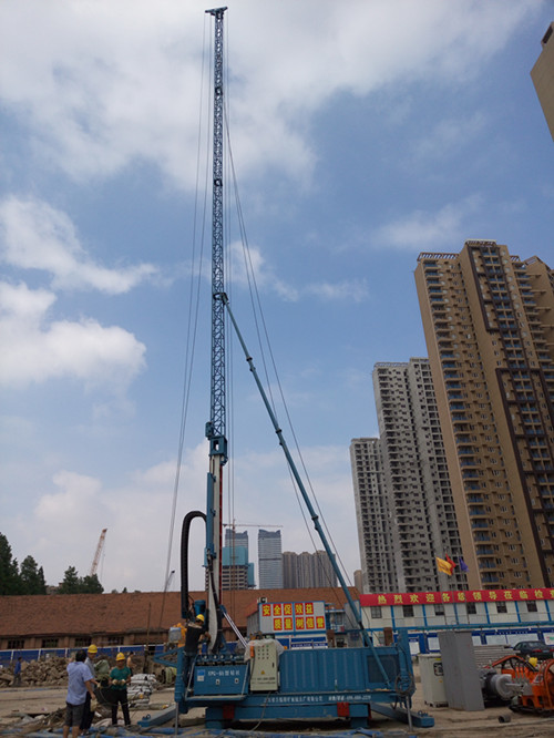 Jiangsu tin exploration company another special high-speed rotary drilling rig in Hubei site construction commissioning in place
