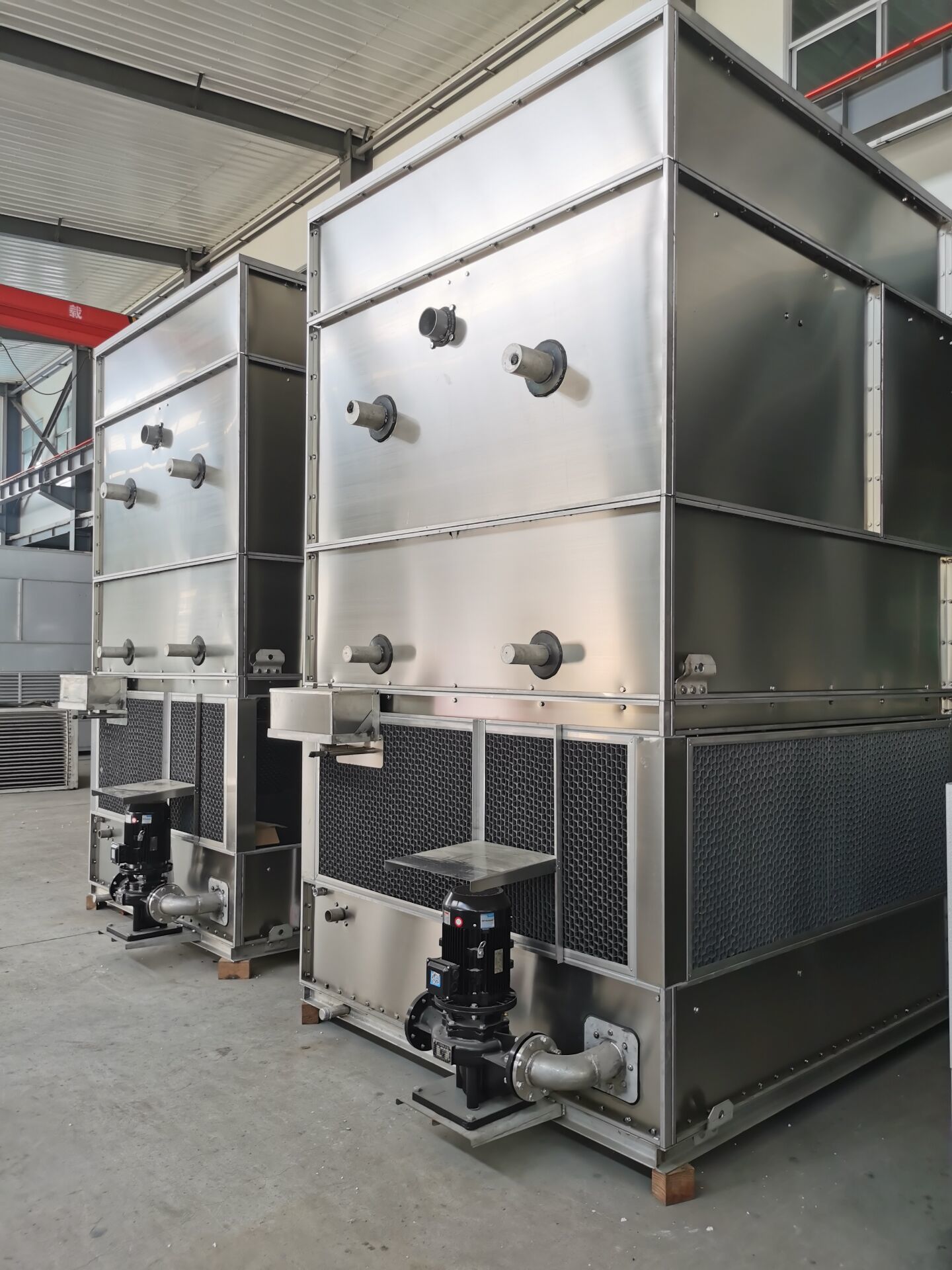 2Sets of Evaporative condensers assembling in Philipines to replace the Heatway