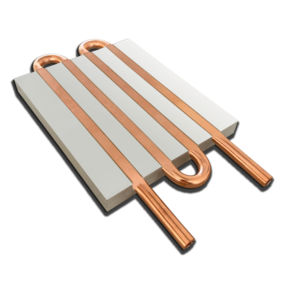 Placa fría de tubo de cobre