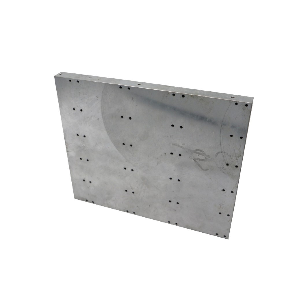 Placa de aluminio frío con líquido de soldadura por fricción y agitación