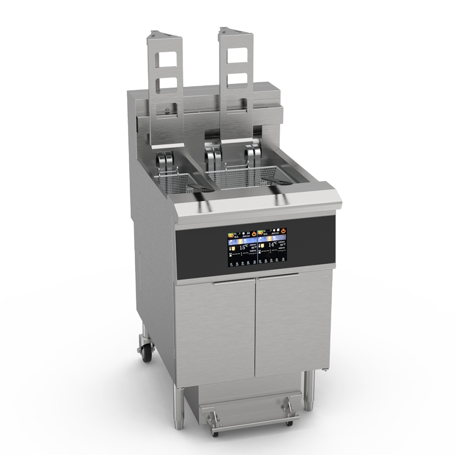 Double-cylinder touch screen lifting electric fryer  OFE-H239L