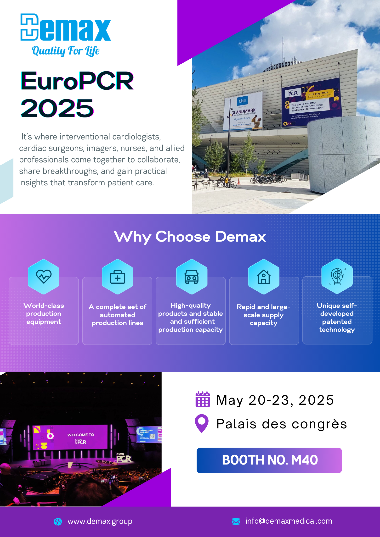 Join Demax at EuroPCR 2025 | Booth M40