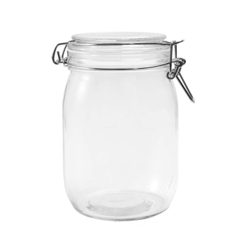 Glass storage jar