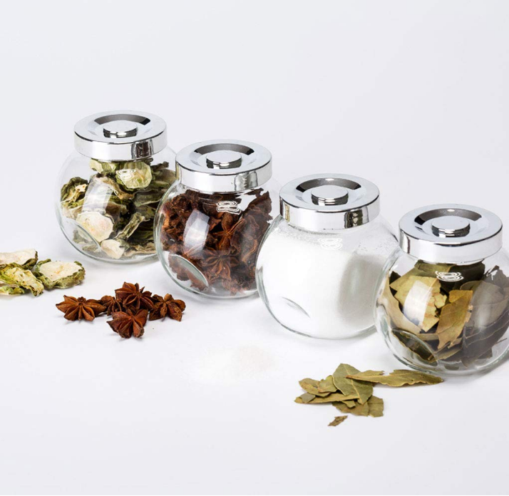 Buy Wholesale China Glass Spice Jars With Stainless Steel Lid