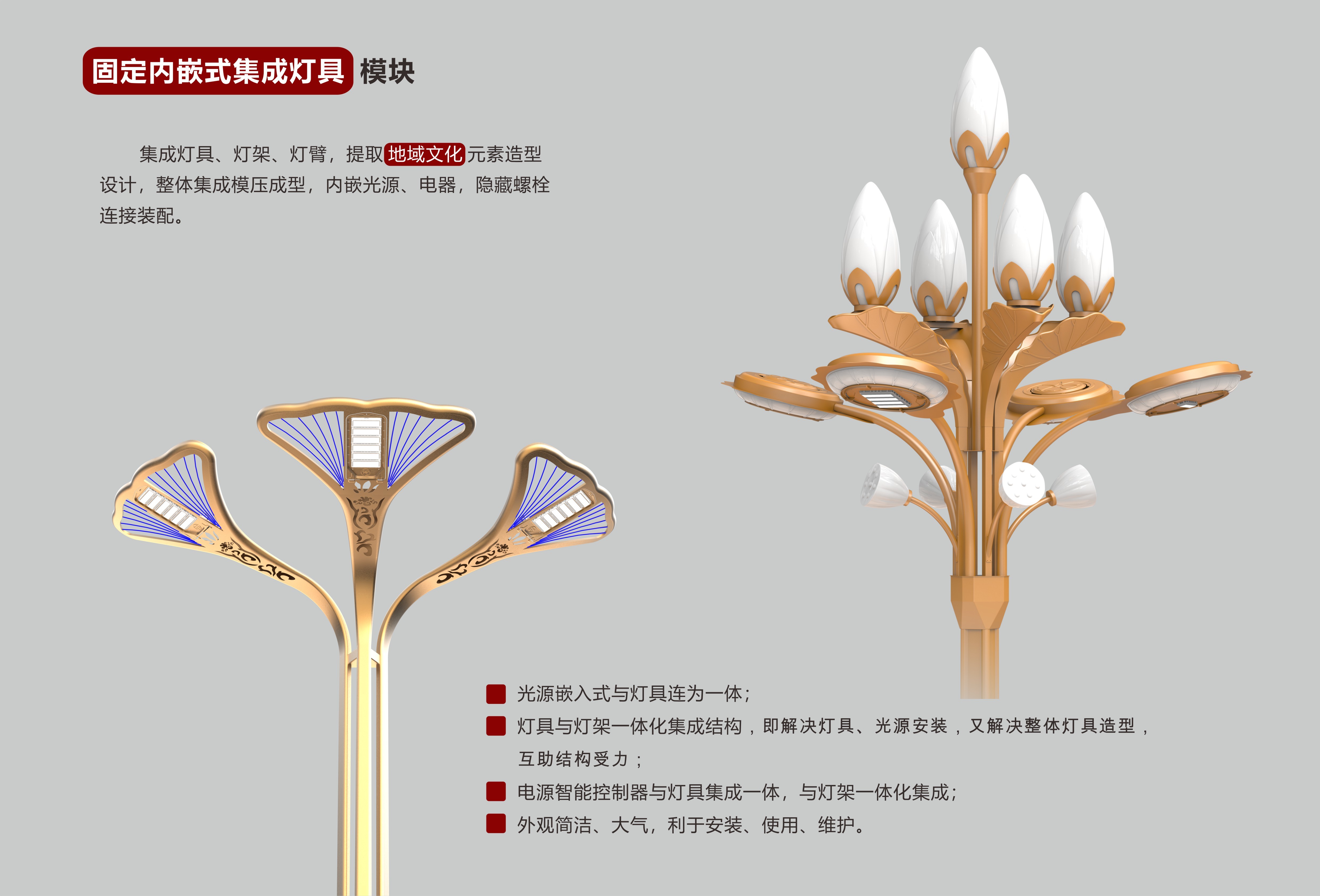 固定內(nèi)嵌式集成燈具模塊