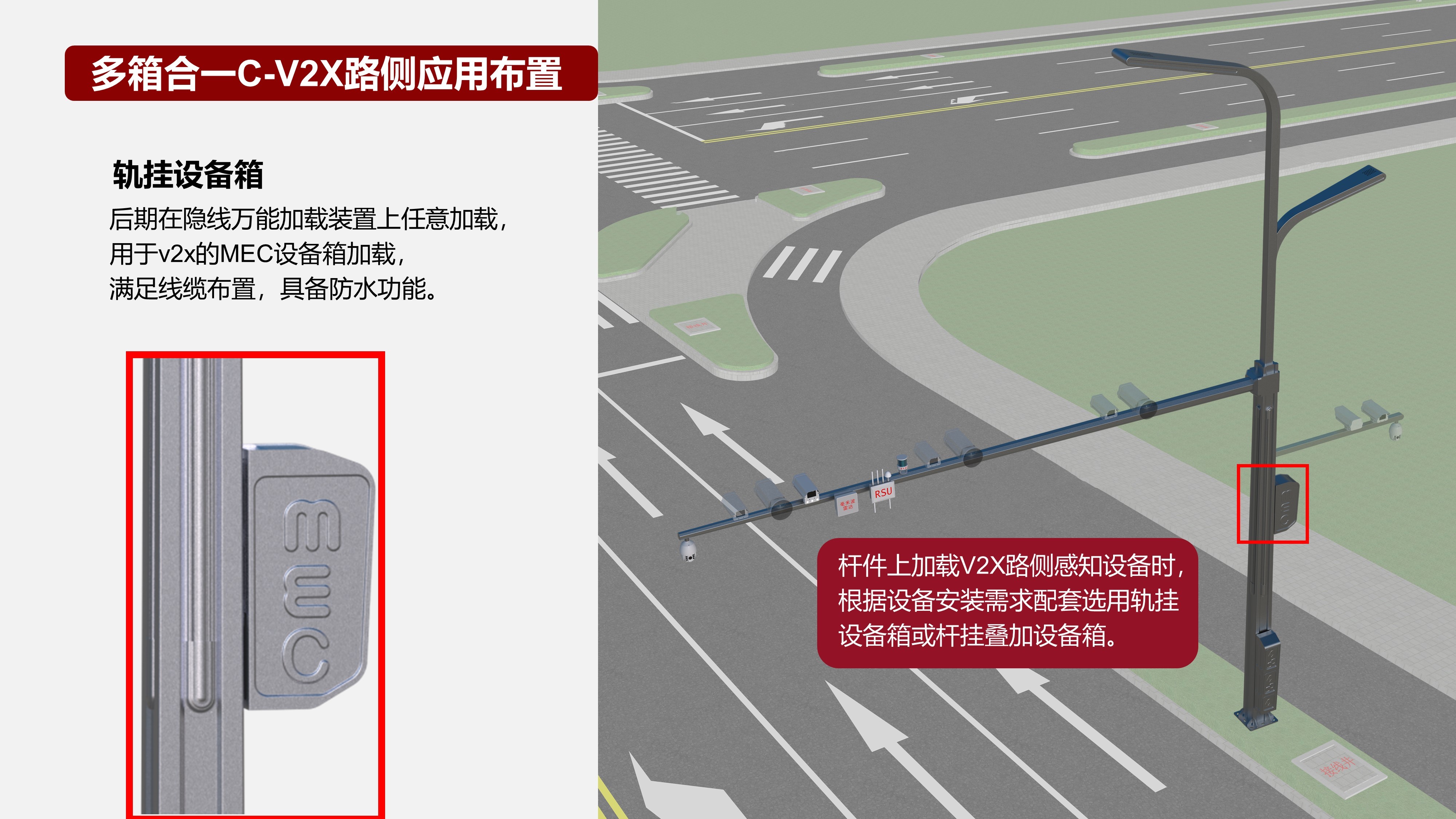 多箱合一 C-V2X路側應用布置