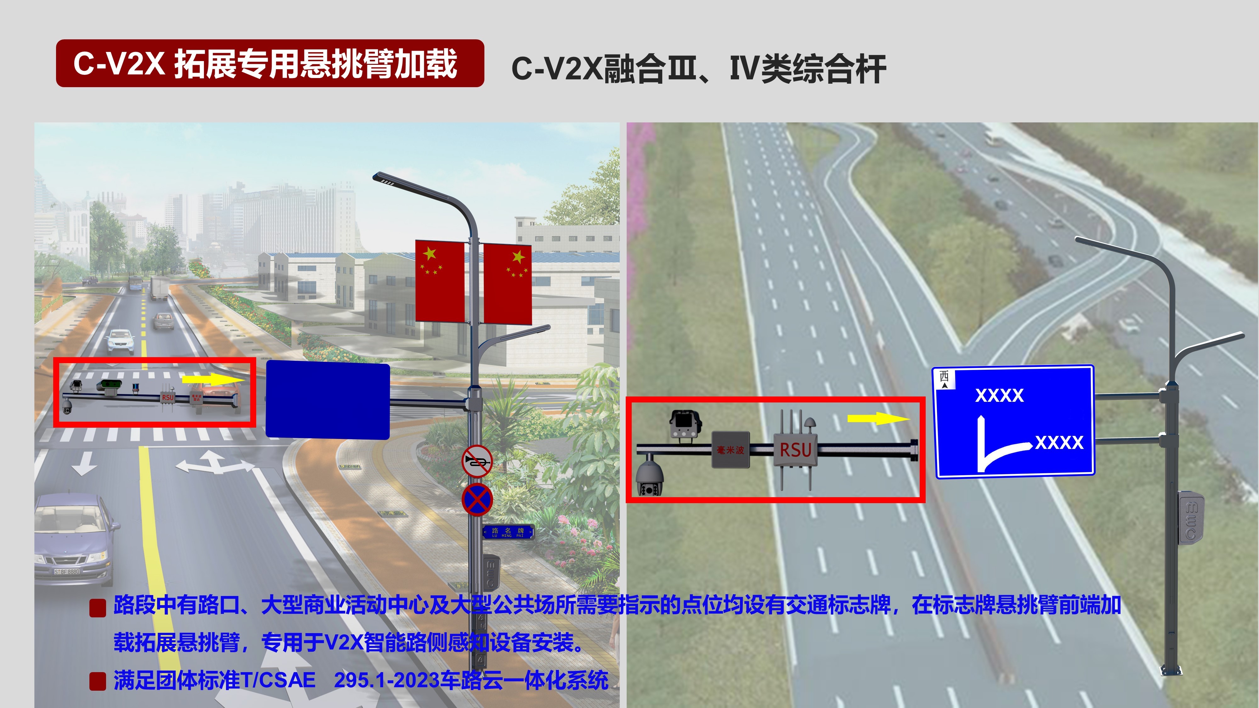 C-V2X智能路側拓展懸挑臂加載