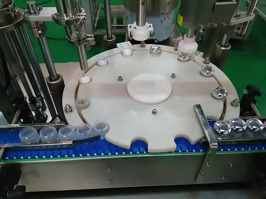 Jar fill and cap machine