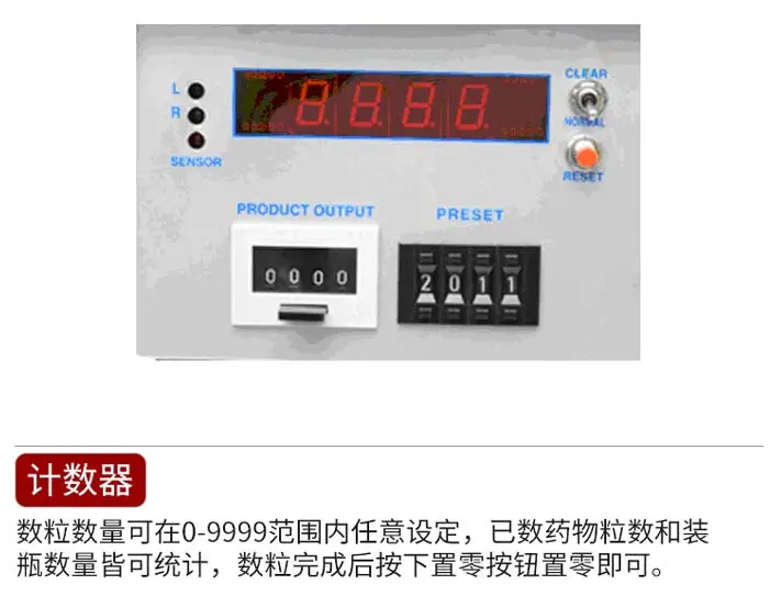 Semi tablet capsule counter and filler