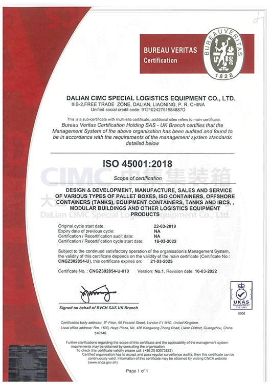 ISO 45001 Occupational Health and Safety Management System Certification