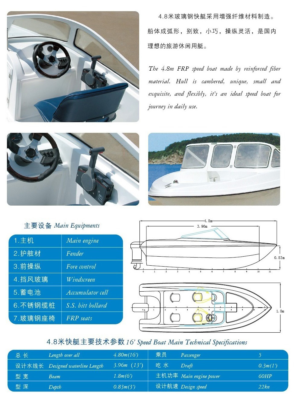 4.8米快艇-中复西港船艇