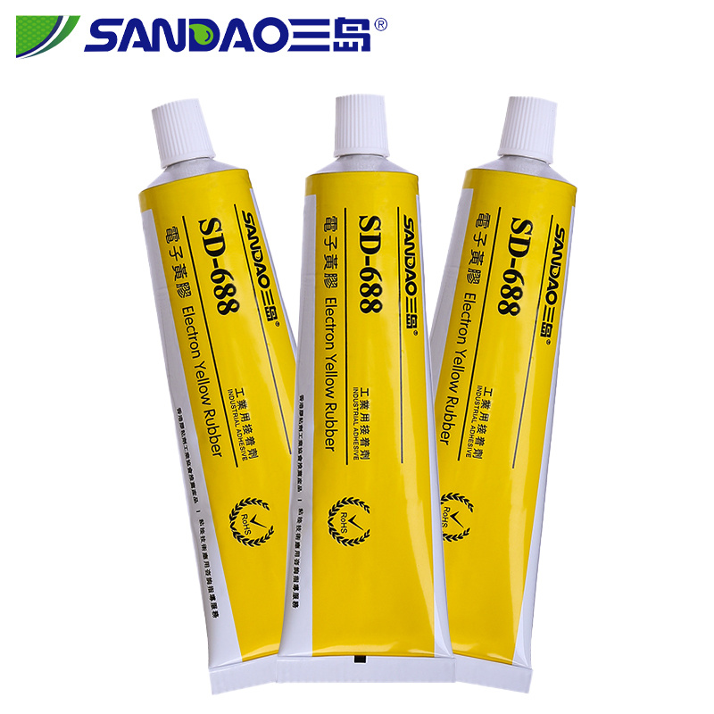 SD688单组份阻燃黄胶,单组份室温硫化有机硅胶黏剂