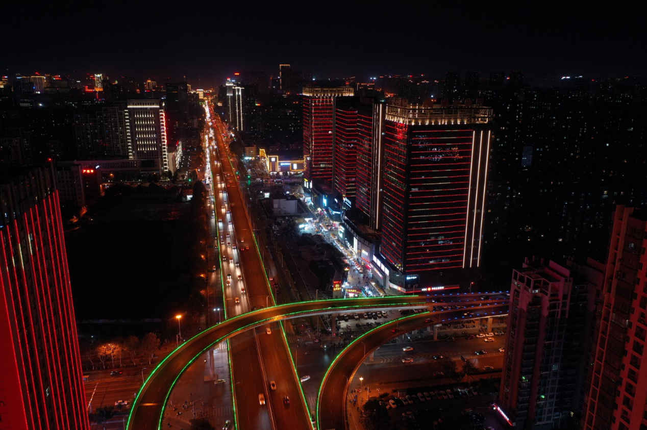 Hefei North-south viaduct and Baohe Avenue Viaduct along the building landscape lighting project