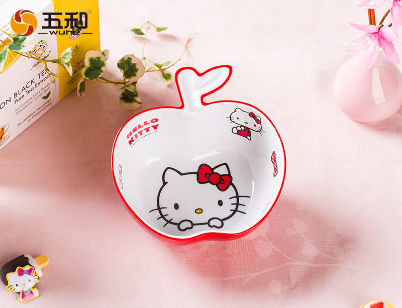 Hello Kitty Two-Tone Apple Bowl, Rice Bowl