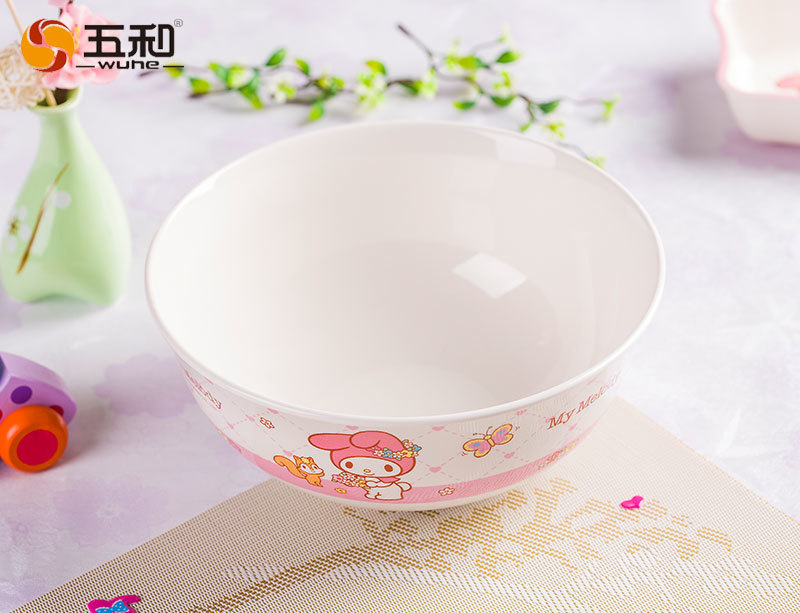 Wuhe Pure Melamine Dinnerware Melody Large Soup Bowl