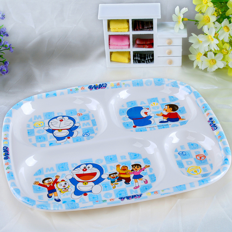 Doraemon children's four grid plate