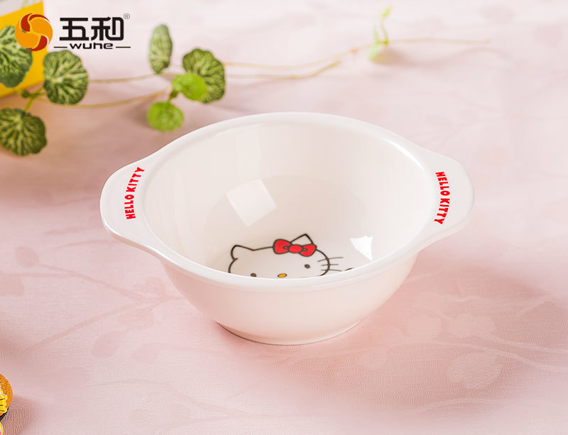 Hello Kitty Soup Bowl Noodle Bowl Double Ear Bowl