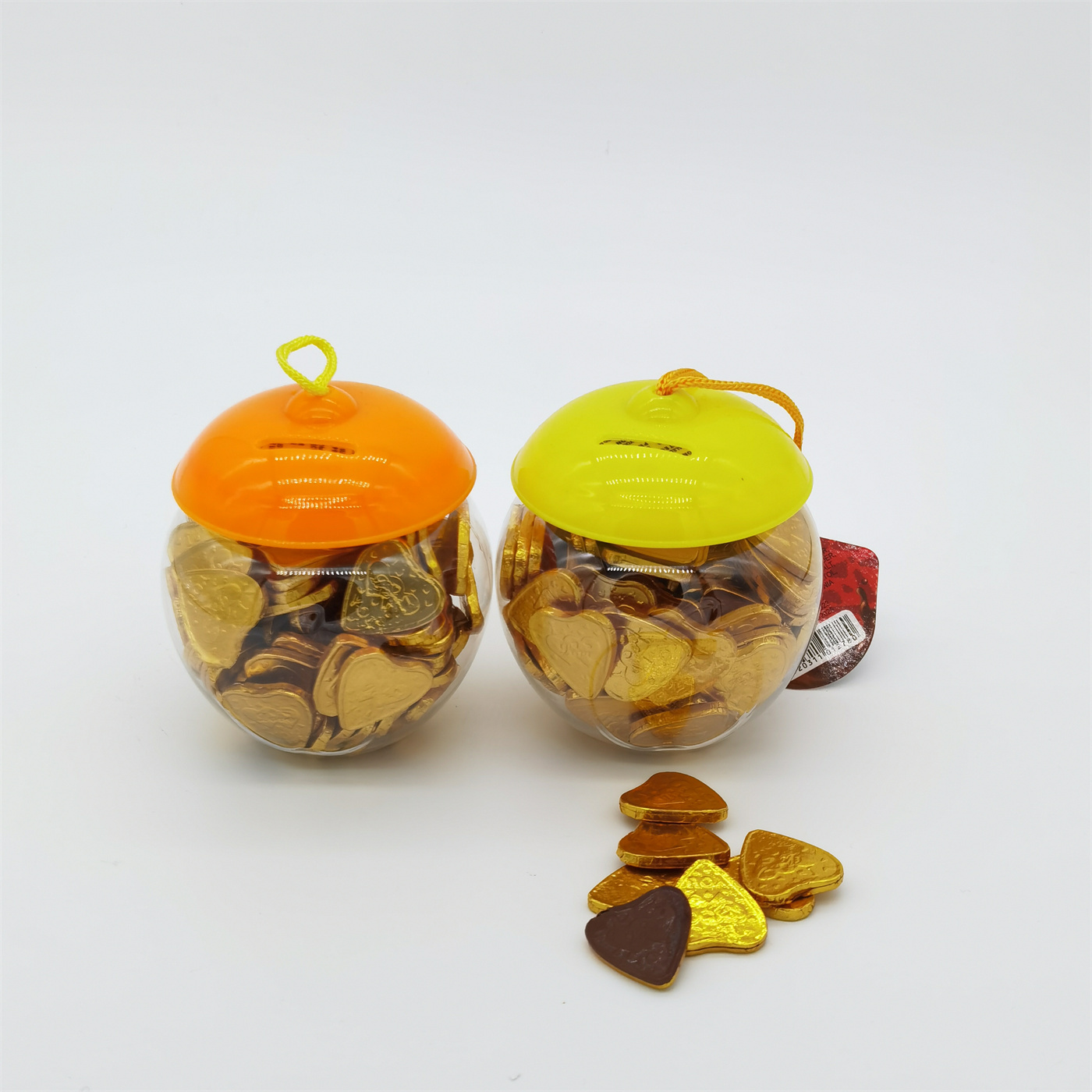 Apple Bottle Heart Shape Choco Coin