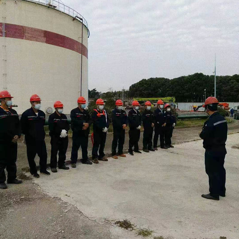 中石化江蘇無錫周涇港油庫油罐消防噴淋管線更換安裝