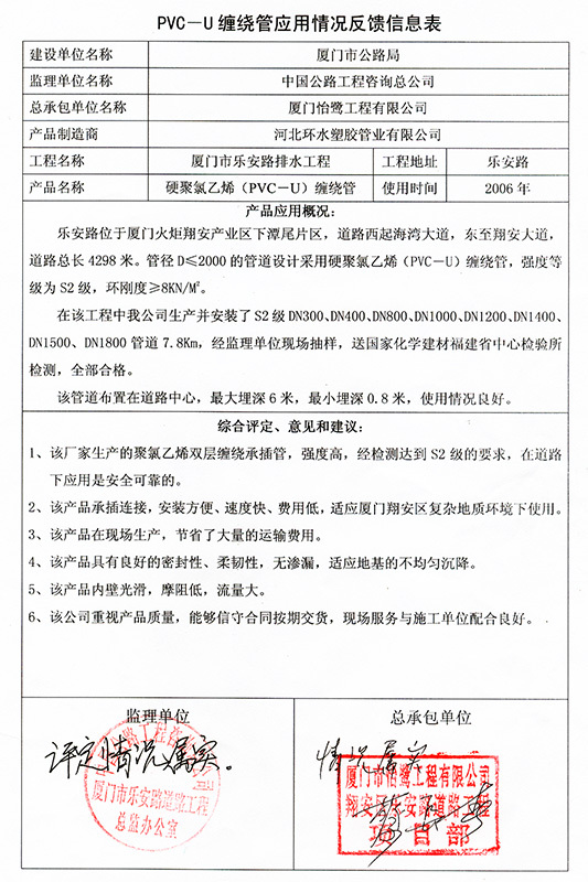 厦门反馈信息表