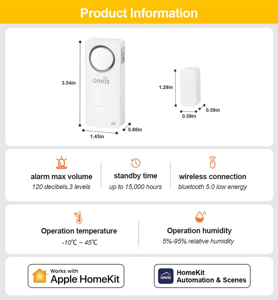 Onvis HomeKit Smart Motion Sensor with Hygrometer and Thermometer