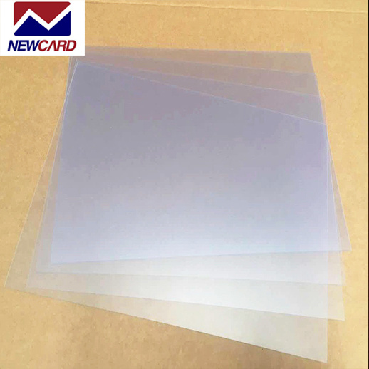 Transparent printing sheet PVC