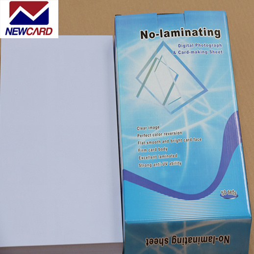PVC free-laminating card sheet